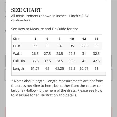 xscape size guide|xscape gown size chart.